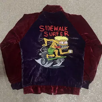 90년대 80년대 SIDE WALK SURFER 벨로아 자켓