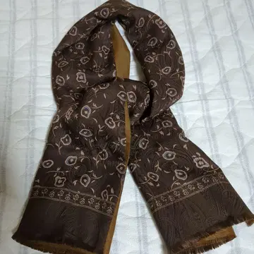 Lauther 꽃무늬 브라운 머플러