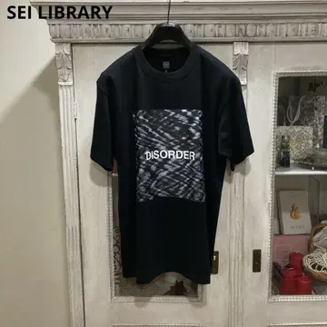 미사용 SEI LIBRARY 티셔츠 L 블랙 DISORDER