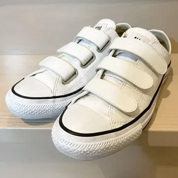 CONVERSE ALLSTAR 화이트 벨크로 스니커즈 24.5cm