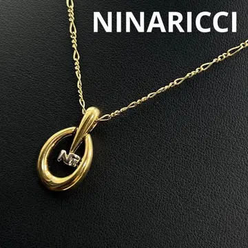NINARICCI 니나리치 로고 목걸이 골드 빈티지