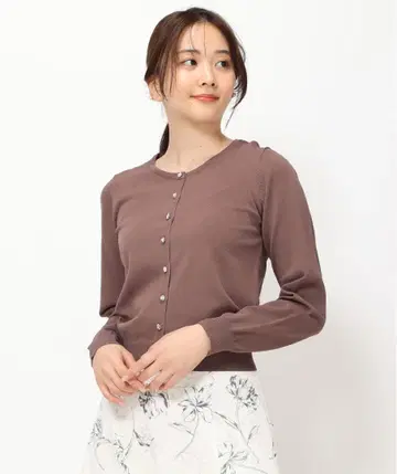 미슈마슈 브라운 냉감 UV 차단 가디건