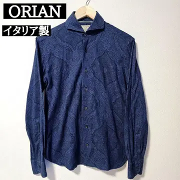 ORIAN DENIM DIVISION 긴팔 셔츠 페이즐리 무늬 이탈리아제