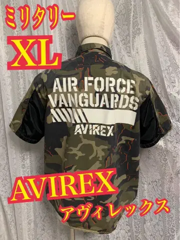 AVIREX 아비렉스 반팔 밀리터리 셔츠 카모플라주 XL 사이즈