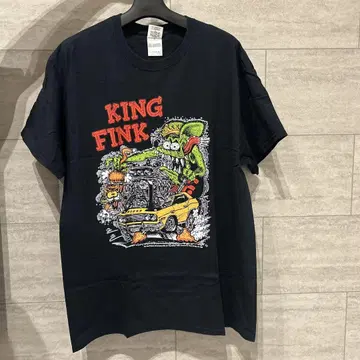 KING FINK 그래픽 티셔츠 L 사이즈 블랙