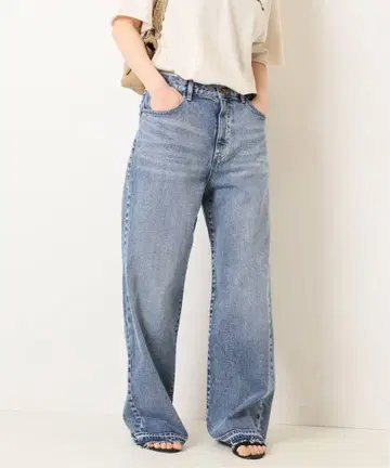 스픽 앤 스팬 1/2 루즈 스트레이트 데님