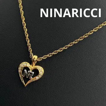 NINARICCI 니나리치 로고 하트 목걸이 골드 빈티지