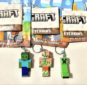 Minecraft 마인크래프트 피규어 키체인 3종