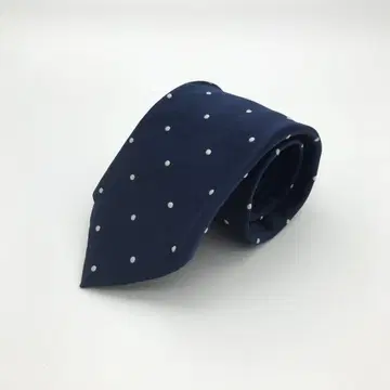 존 컴포트 넥타이 네이비 도트 실크