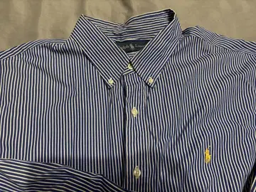 Ralph Lauren 버튼 다운 셔츠 블루 화이트 스트라이프