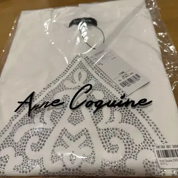 Anne Coquine 크리스탈 핫 핏 티셔츠 L 화이트