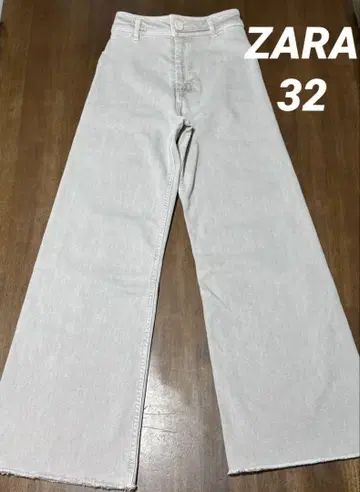 자라 마린 스트레이트 데님 팬츠 그레이 32