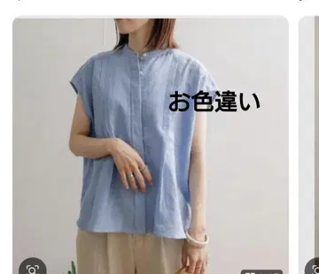 어반 리서치 도어스 * 린넨 프렌치 슬리브 셔츠 M 네이비 린넨 100%