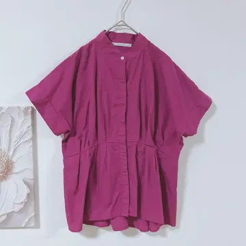 어반 리서치 KBF 반팔 버튼 셔츠 튜닉 핑크 로즈 계열