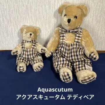 Agiascuta의 체크 무늬 곰 봉제 인형 세트