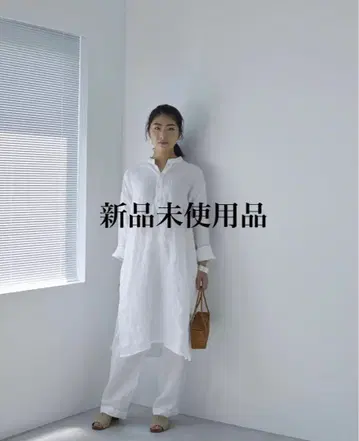 미사용 새상품 fog linen 웍스 튜닉 린넨 원피스