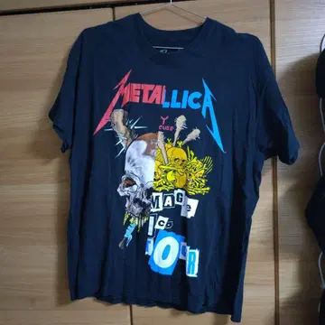 Metallica 그래픽 티셔츠 L 사이즈 블랙