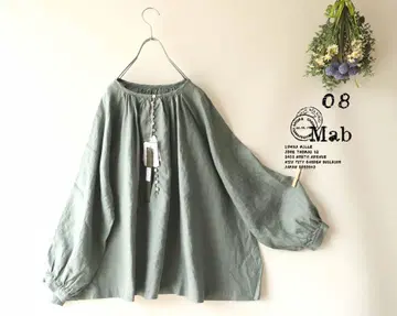 새상품 할인 08mab 달 그린*다버튼 넉넉한 린넨 블라우스 1006