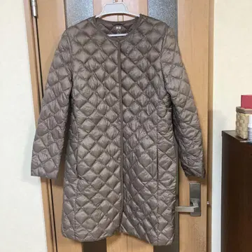 유니클로 XL 브라운 퀼팅 다운 자켓