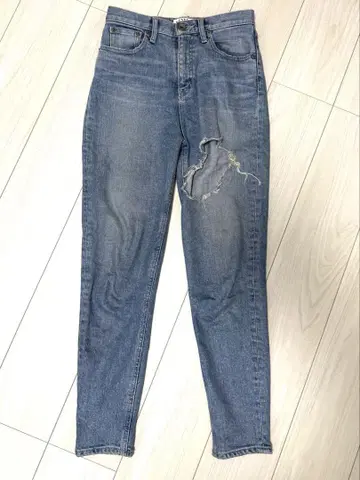 GYDA 제이다 라이트 블루 핏미 데님 데미지 가공 M