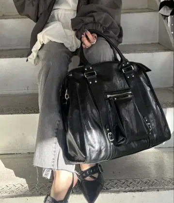 지나시스 앤티크 인조 가죽 토트