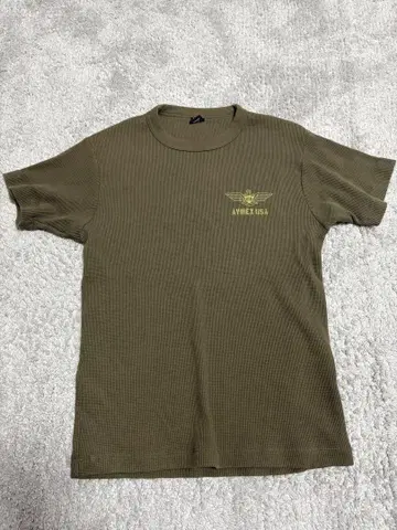 AVIREX M 티셔츠 올리브색 NAVAL AIR STATION