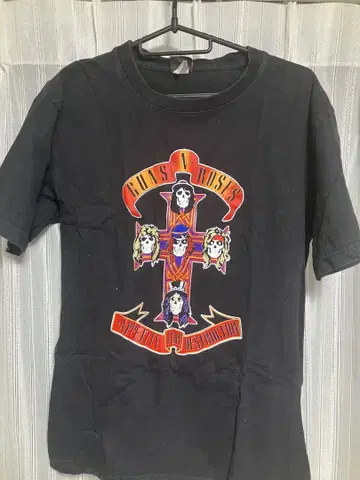 Guns N' Roses 티셔츠 M 사이즈 블랙