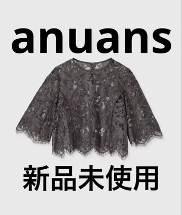 미사용 새상품 anuans 반팔 블라우스 FREE 차콜 그레이 여성용