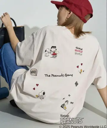 티셔츠 한정판/별주/SNOOPY/산재 프린트 자수 반팔 티셔츠