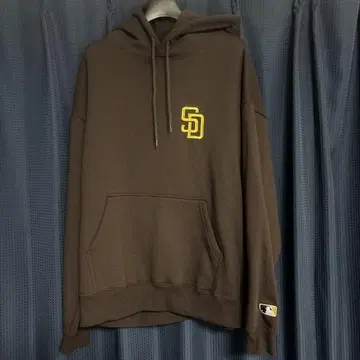 MLB 샌디에고 파드레스 로고 자수 속기모 풀오버 후드티