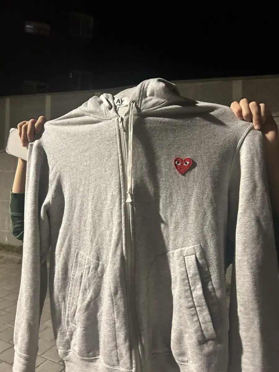 Comme des Garçons Gray Hoodie Zip-Up