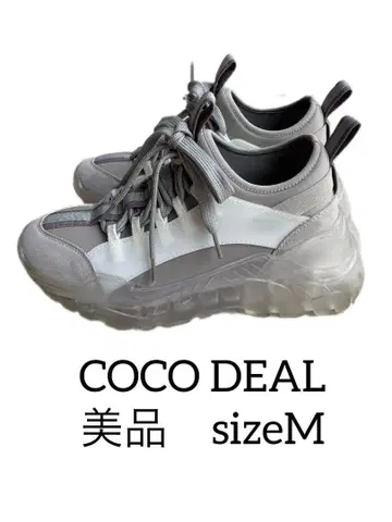 새상품급 코코딜 스니커즈 클리어 솔 COCODEAL 통굽 인솔