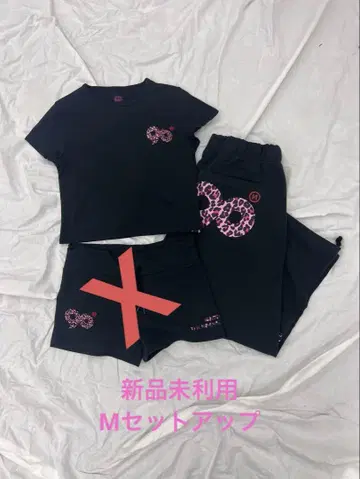 90 로고 걸 크롭 티셔츠 x 스웨트 팬츠 M