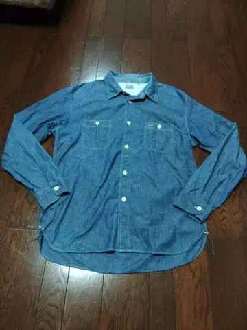Burgus plus 샴브레이 셔츠 데님 셔츠 탄가리 셔츠 XL