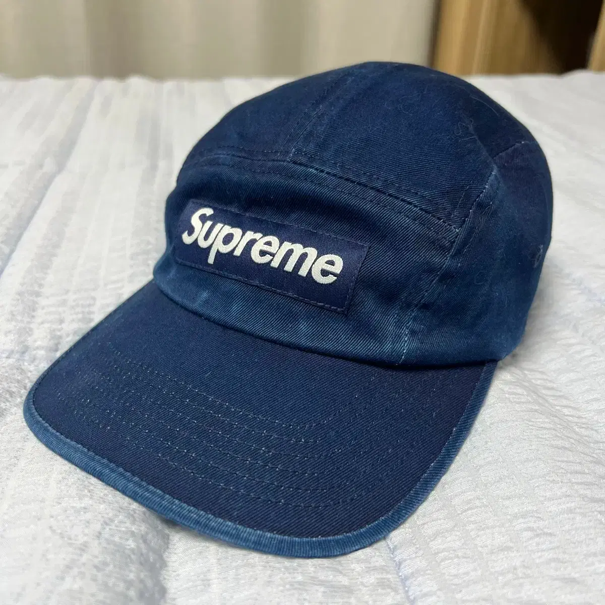 SUPREME | 슈프림 Supreme Washed Chino Twill Camp Cap Indigo - 25SS