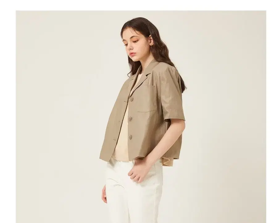 G-cut 2021 Short Shirt-Style Short-Sleeve Linen Jacket, worn 3 times *^*