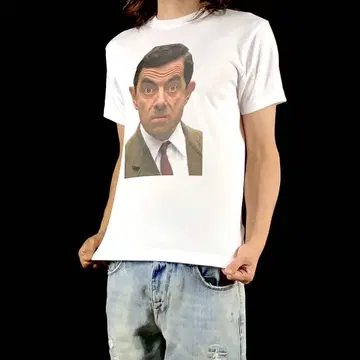 새상품 Mr. Bean 미스터 빈 해외 코미디언 삐뚤어진 얼굴 티셔츠