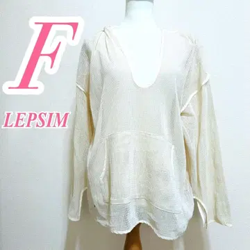 LEPSIM 화이트 메쉬 풀오버 F 후드 캐주얼 예쁜
