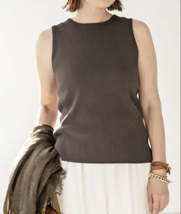 Deuxieme Classe Diner B RIB CROP 탱크탑