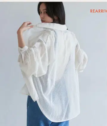 시루무린 Cotton Mesh 루즈 셔츠