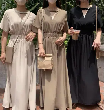 BLATE 백 오픈 플레어 맥시 원피스 블랙