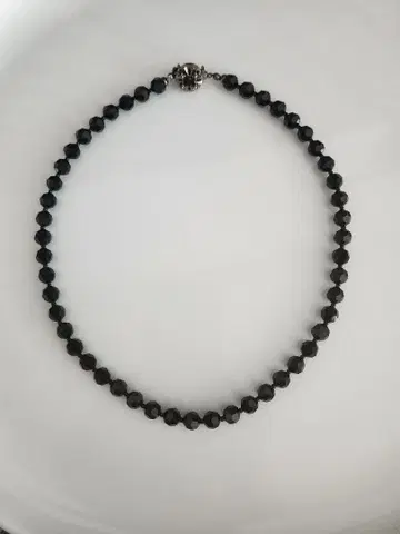오닉스 목걸이 24면 컷 48cm