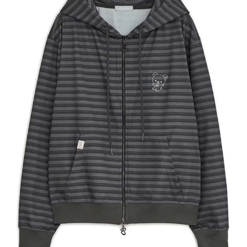 ☆hug your skin☆ Dot big pocket hooded zip-up gray Hug Your Skin Dot Big Pocket Hooded Zip-Up Gray on Bunjang