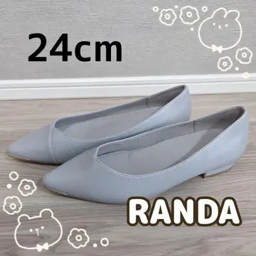 RANDA 라이트 그레이 스틸레토 24cm 발레 슈즈 란다