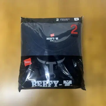 Hanes BEEFY-T 블랙 M 사이즈 2장 세트