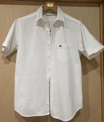 LACOSTE 라코스테 반팔 버튼 다운 피케 셔츠 화이트 M
