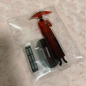 문자화 빨간 우산 남자 아크릴 스탠드