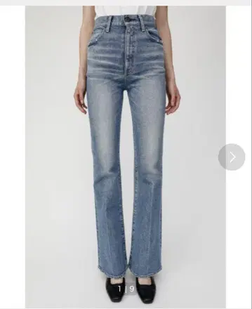 moussy 가공 부츠 컷 데님 팬츠