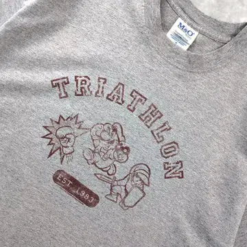 마리오 젤다 콜라보 TRIATHLON 프린트 게임 티셔츠 606
