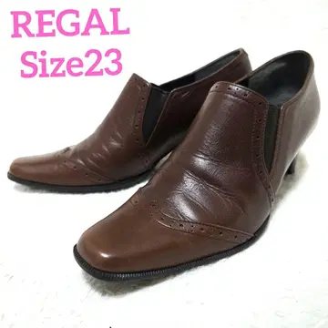 REGAL 브라운 가죽 펌프스 23cm 윙팁